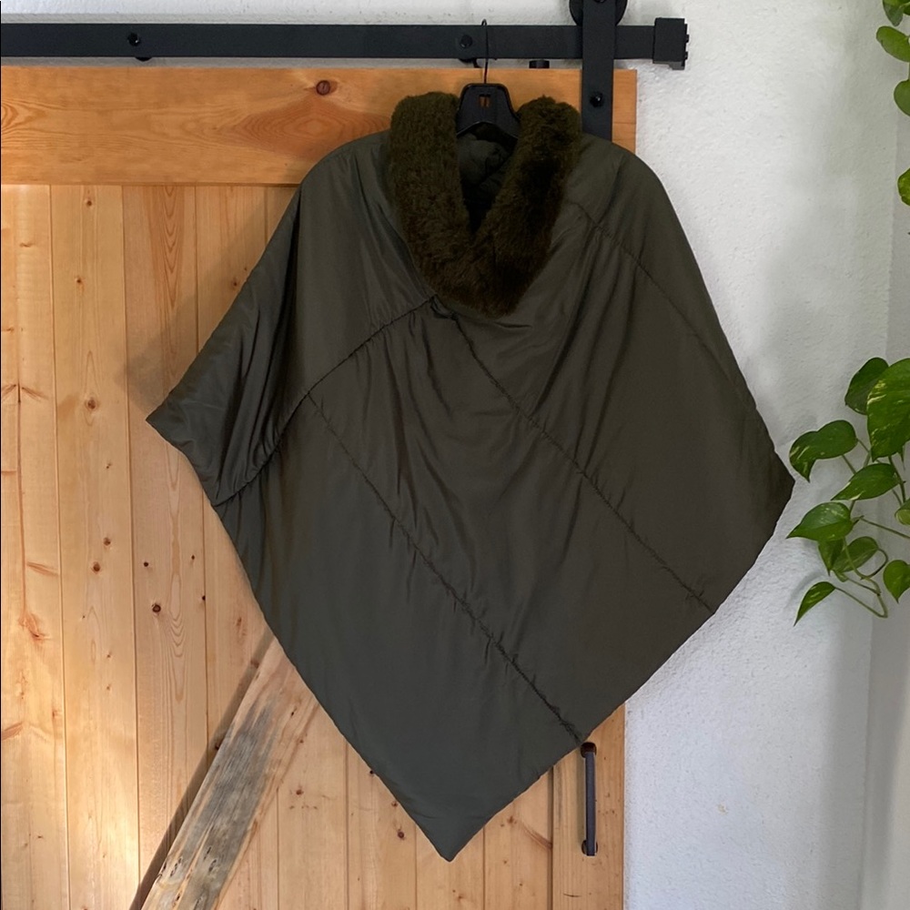 Do Everything in Love Olive and Brown Cape
